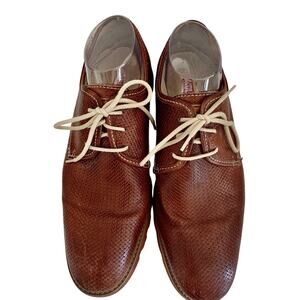Pikolinos Light Collection Mens Perforated Leather Lace-up Shoes Tan 44